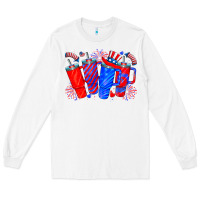 White american obsessive cup Long Sleeve Tee - CowhideDigitalArt