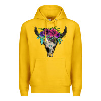 Lemon cowhide bull skull Premium Hoodie - Jasminsmagicworld
