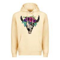 Pina Colada cowhide bull skull Premium Hoodie - Jasminsmagicworld
