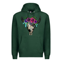 Sports Green cowhide bull skull Premium Hoodie - Jasminsmagicworld