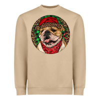 Mushroom Christmas English Bulldog Heavyweight Sweatshirt - RanaPortraitStore