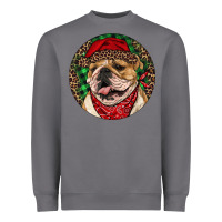 Storm Christmas English Bulldog Heavyweight Sweatshirt - RanaPortraitStore