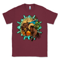 Burgundy gemstone cowboy Classic Tee - OliviaCreatesArt