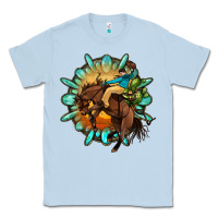 Dusty Blue gemstone cowboy Classic Tee - OliviaCreatesArt