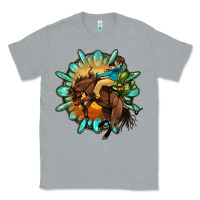 Heather Grey gemstone cowboy Classic Tee - OliviaCreatesArt