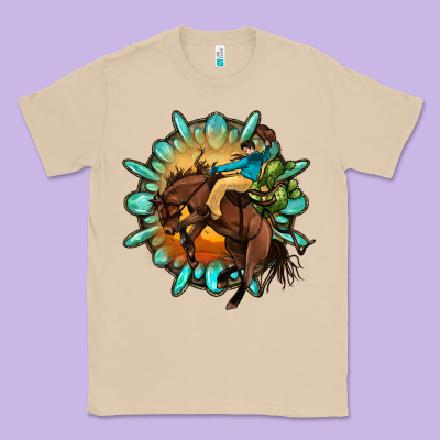 Gemstone Cowboy Classic Tee Designed By Oliviacreatesart