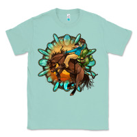 Seafoam gemstone cowboy Classic Tee - OliviaCreatesArt