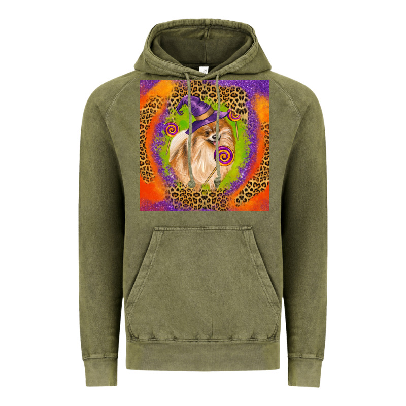 Halloween Pomeranian Dog Vintage Hoodie by LillyAllenDesigns | Teevron