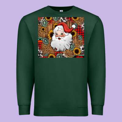 Western Santa Claus Premium Sweatshirt Designed By Jasminsmagicworld