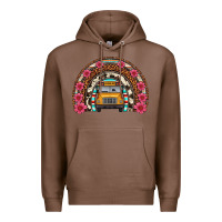 Chestnut school bus leopard cowhide rainbow Premium Hoodie - Artiststas