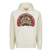 Oatmeal Heather school bus leopard cowhide rainbow Premium Hoodie - Artiststas