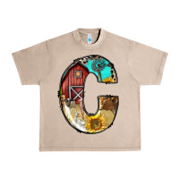 French Oak farm life alphabet lowercase letters c Urban Heavy Tee - BundleAndBundleShop