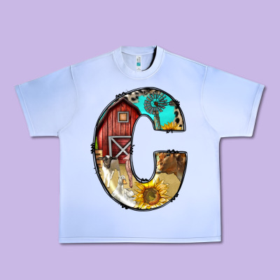 Farm Life Alphabet Lowercase Letters C Urban Heavy Tee Designed By Bundleandbundleshop