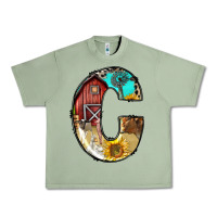 Oil Green farm life alphabet lowercase letters c Urban Heavy Tee - BundleAndBundleShop