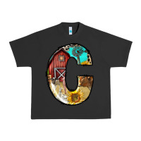 Pigment Black farm life alphabet lowercase letters c Urban Heavy Tee - BundleAndBundleShop