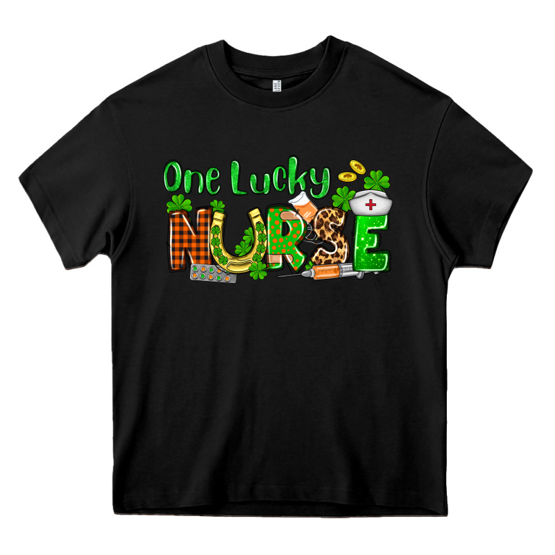 St. Patrick's One Lucky Nurse Heavy Core Tee by OliviaCreatesArt | Teevron