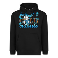 Black Baby it's cold outside Heavyweight Hoodie - RanaPortraitStore