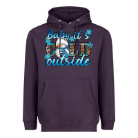 Plum Baby it's cold outside Heavyweight Hoodie - RanaPortraitStore