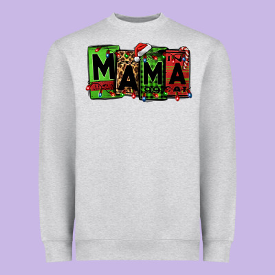 Christmas Mama Heavyweight Sweatshirt Designed By Jasminsmagicworld
