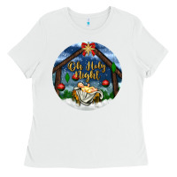 White oh holy night Ladies Tee - BundleAndBundleShop