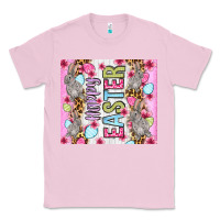 Bubblegum Pink Happy Easter bunnies eggs 20oz skinny tumbler Classic Tee - OliviaCreatesArt