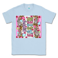 Dusty Blue Happy Easter bunnies eggs 20oz skinny tumbler Classic Tee - OliviaCreatesArt