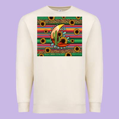 Western Desert Moon Premium Sweatshirt Designed By Jasminsmagicworld