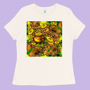 St. Patrick's Chicken With Pot Of Gold Ladies Tee Designed By Fadigitalartstudio