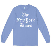 Colony Blue new york times Long Sleeve Tee - DesigneFamous