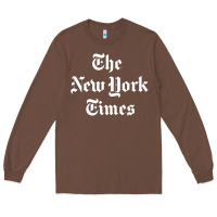 Chestnut new york times Long Sleeve Tee - DesigneFamous