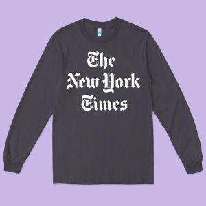New York Times Long Sleeve Tee Designed By Designefamous