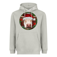 Moon Dust Hereford Cow Christmas Heavyweight Hoodie - RanaPortraitStore