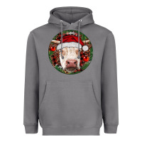 Storm Hereford Cow Christmas Heavyweight Hoodie - RanaPortraitStore