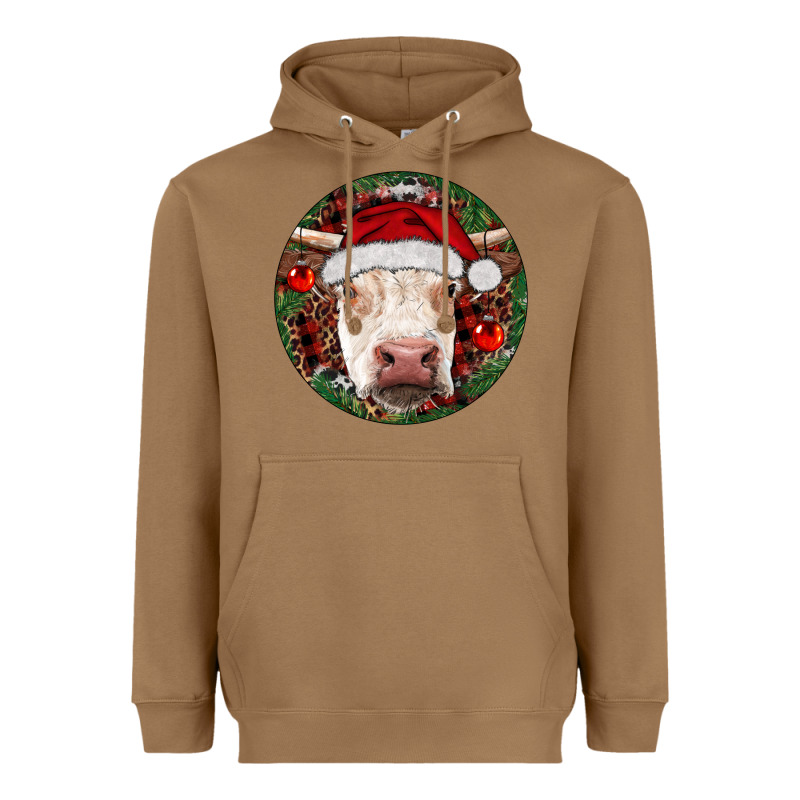 Hereford Cow Christmas Heavyweight Hoodie by RanaPortraitStore | Teevron
