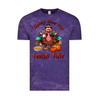 Cloud Purple turkey wine and feelin fine Vintage Tee - BundleAndBundleShop