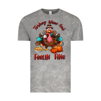 Cloud Rock turkey wine and feelin fine Vintage Tee - BundleAndBundleShop