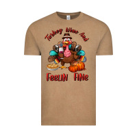 Vintage Coffee turkey wine and feelin fine Vintage Tee - BundleAndBundleShop