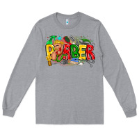 Heather Grey barber Long Sleeve Tee - CowhideDigitalArt