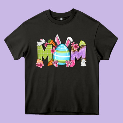 Easter Mom Heavy Core Tee Designed By Oliviacreatesart