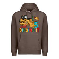 Coffee i'm 5 and digging it Premium Hoodie - Artiststas