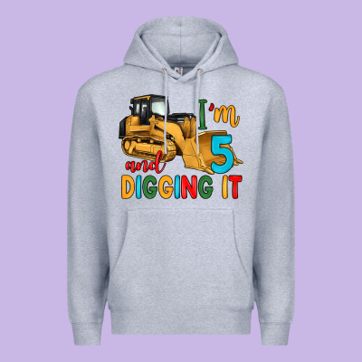 I'm 5 And Digging It Premium Hoodie Designed By Artiststas