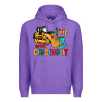 Purple i'm 5 and digging it Premium Hoodie - Artiststas