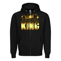 Black birthday king Zipper Hoodie - RanaPortraitStore