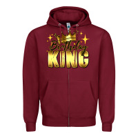 Burgundy birthday king Zipper Hoodie - RanaPortraitStore
