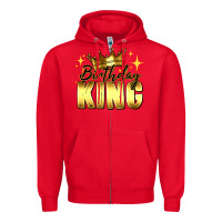 Red birthday king Zipper Hoodie - RanaPortraitStore