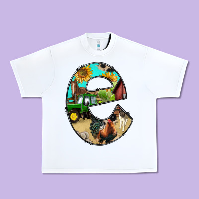 Farm Life Alphabet Lowercase Letters E Urban Heavy Tee Designed By Bundleandbundleshop