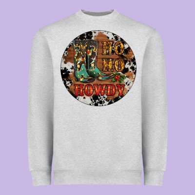 Christmas Cowboy Boots Heavyweight Sweatshirt Designed By Ranaportraitstore