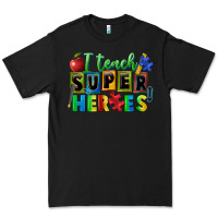 Black I teach super heroes Premium Tee - FaDigitalArtStudio