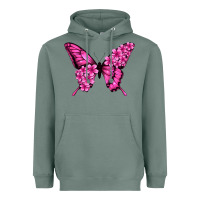 Sage floral pink butterfly Heavyweight Hoodie - Jasminsmagicworld