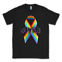 Black pride lgbtq awareness ribbon Classic Tee - OliviaCreatesArt